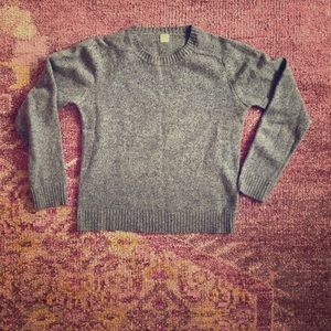 J. Crew wool heathered grey cropped sweater